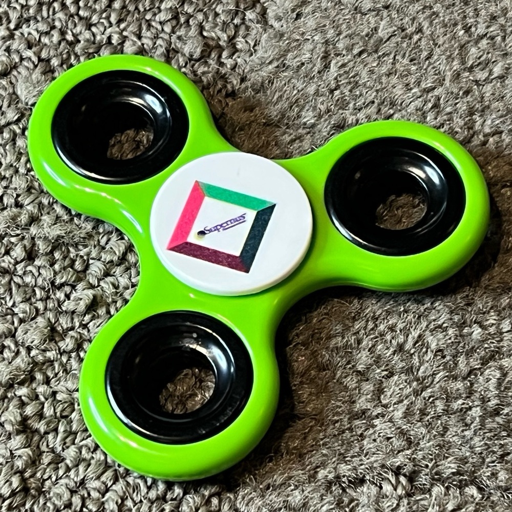 *6 for $10!* Green Black & White Fidget Spinner Supernus Pharmaceuticals Toy